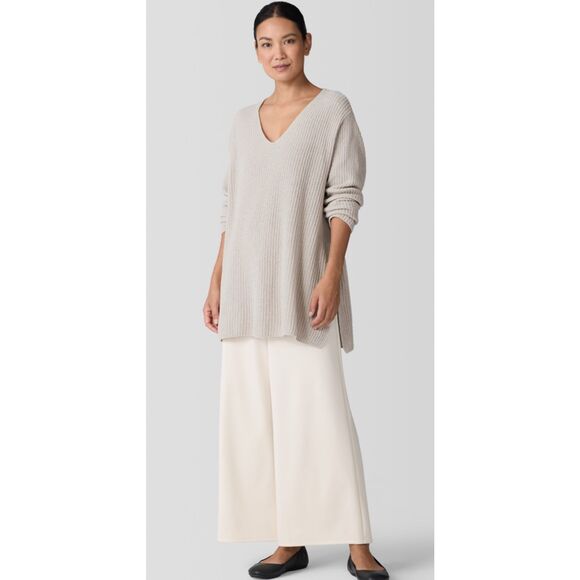 NWOT Eileen Fisher Organic Cotton Chenille V-Neck Top, XS $298 F42 - Picture 2 of 12